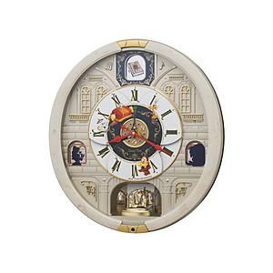 SEIKO からくり時計 美女と野獣 【Disney Time（ディズニータイム）】 アイボリーマーブル模様 FW591A | SEIKO