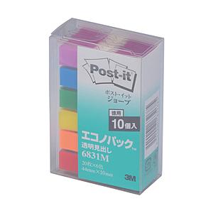 3Mジャパン 3M　ポスト・イット　ジョーブ　44X10mm　120枚X10パッド　6色混色 6831M | 