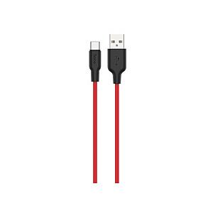HOCO X21Plusシリコン充電ケーブル Type-C  レッド X21P-TC10-RD ［USB-A ⇔ USB-C］ | 