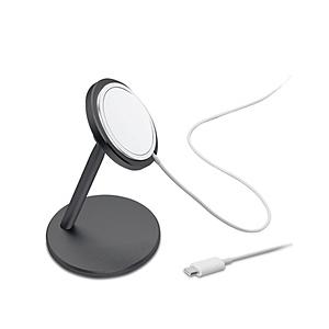 日本トラストテクノロジー MagSafe用スタント+マグネット内蔵ワイヤレス充電器セット  グレー MAGCHARST-GY ［USB Power Delivery対応 /ワイヤレスのみ /15W］ | 