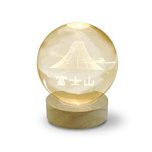 日本トラストテクノロジー CRYSTAL BALL -JAPAN- 3D ART 富士山 電球色  電球色 CRYBALL-FUJI-WA ［LED /電球色］ | 