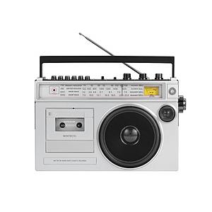 WINTECH 大型モノラルラジカセ  シルバー SCT-MB300 ［ワイドFM対応 /ハイレゾ非対応 /Bluetooth対応］ | 
