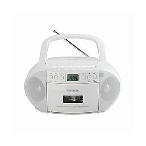 WINTECH CDラジカセ  ホワイト CDR-YS2 ［ワイドFM対応 /ハイレゾ非対応 /Bluetooth非対応 /CDラジカセ］ | 