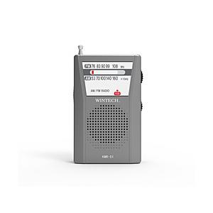 WINTECH ポータブルラジオ WINTECH  KMR-51 ［ワイドFM対応 /AM/FM］ | 