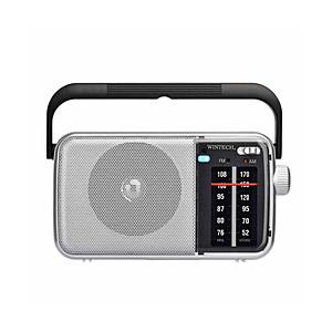 WINTECH ホームラジオ  シルバー HR-K73 ［ワイドFM対応 /AM/FM］ 【864】 | 