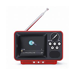 WINTECH 2.8インチ ポータブルワンセグテレビ  レッド TVR-RT1 RD ［ワイドFM対応 /テレビ/AM/FM］ | 