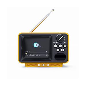 WINTECH 2.8インチ ポータブルワンセグテレビ  イエロー TVR-RT1 YL ［ワイドFM対応 /テレビ/AM/FM］ | 