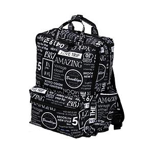 ハピタス 折り畳みリュックHAP0103327ニューヨークタイプライトブラック   HAP0103327 【852】 | Siffler