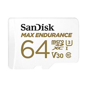 SanDisk(サンディスク) microSDXCカード UHS-I MAX ENDURANCE（マックス エンデュランス）高耐久 SDSQQVR-064G-JN3ID ［Class10 /64GB］ | SanDisk