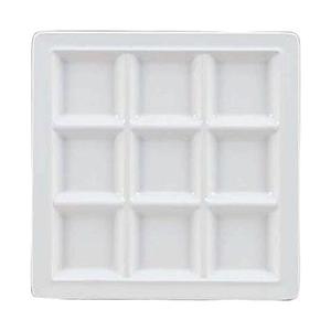 カンプラ メラミン スクエアプレート 9仕切皿 M-2350 ホワイト ＜RSK5202＞ | 