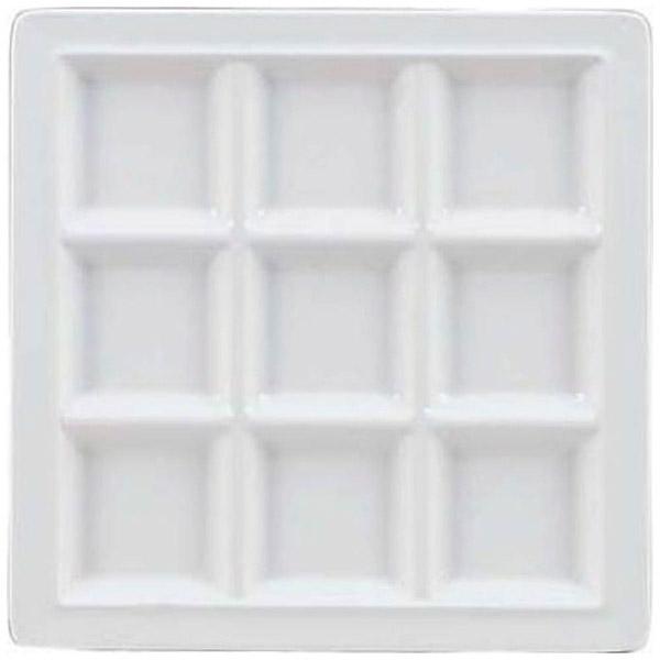 カンプラ メラミン スクエアプレート 9仕切皿 M-2350 ホワイト ＜RSK5202＞ |  | 01