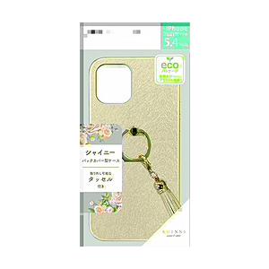 エアージェイ iPhone2021　5.4inch リングタッセル付き背面シャイニーケース　SG 【864】 | 