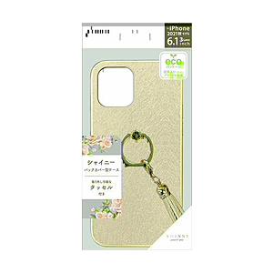 エアージェイ iPhone2021　6.1inch　3眼 リングタッセル付き背面シャイニーケース　SG 【864】 | 