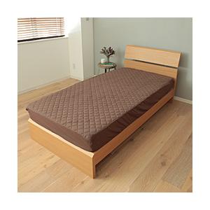 メルクロス やわらか天竺ニット抗菌防臭わた入り一体型BOXシーツ（セミダブル/約120×200×30cm/ブラウン）  ブラウン  ［約120×200×30cm /セミダブルサイズ］ | 