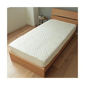 メルクロス やわらか天竺ニット抗菌防臭わた入り一体型BOXシーツ（キング/約180×200×30cm/アイボリー）  アイボリー  ［約180×200×30cm /キングサイズ］ | 