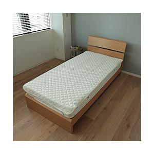 メルクロス やわらか天竺ニット抗菌防臭わた入り敷きパッド  アイボリー  ［140×205cm /ダブルサイズ /敷パッド］ | 