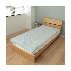 メルクロス やわらか天竺ニット抗菌防臭わた入り敷きパッド  グレー  ［140×205cm /ダブルサイズ /敷パッド］ | 