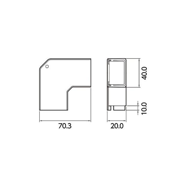 マサル工業 エムケーダクト 平面マガリ 0号 ホワイト MDM102 【864】 |  | 02
