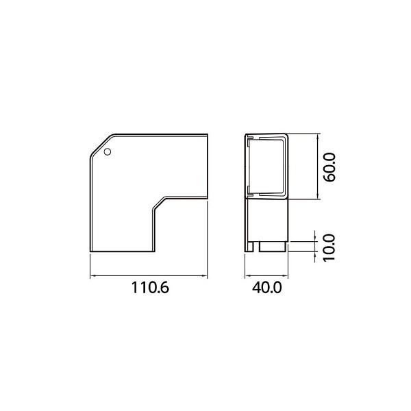 マサル工業 エムケーダクト 平面マガリ 2号 ホワイト MDM122 【864】 |  | 02