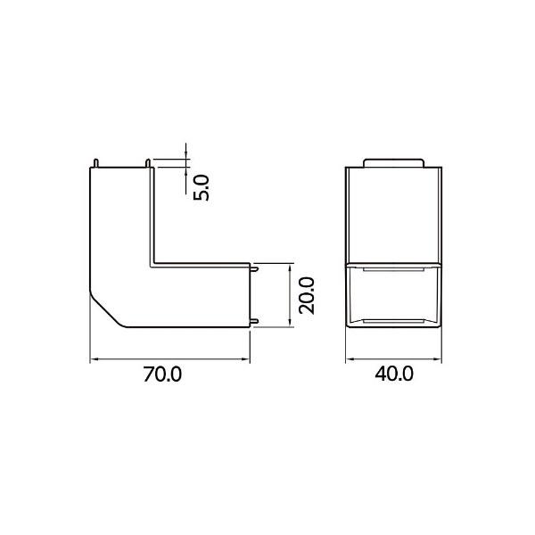 マサル工業 エムケーダクト 内外マガリ 0号 ホワイト MDK102 |  | 02