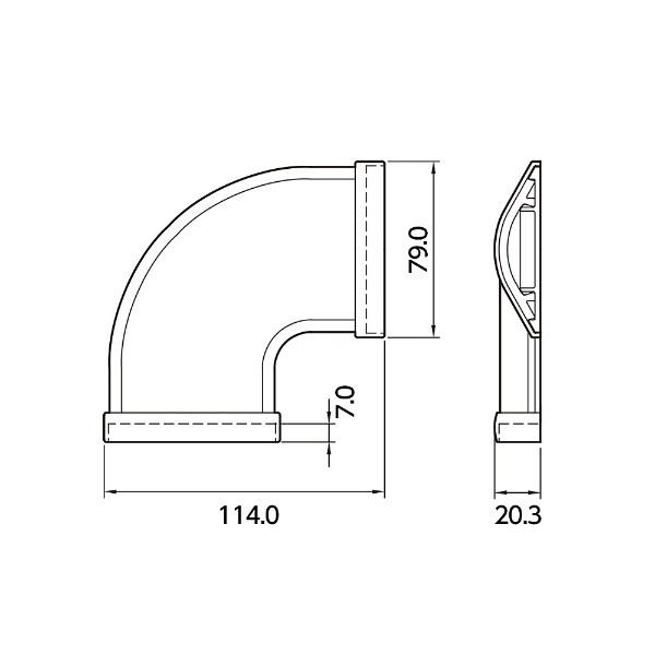 マサル工業 ガードマン2 平面マガリ 5号 グレー 個袋 GAMEH51 |  | 02