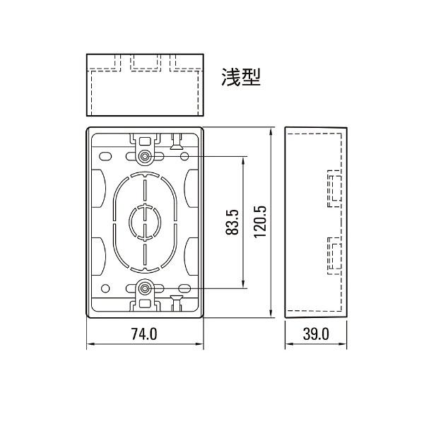 マサル工業 ニュー・エフ用露出ボックス 1個用浅型 ミルキー 個袋 SFBAEH13 【864】 |  | 02