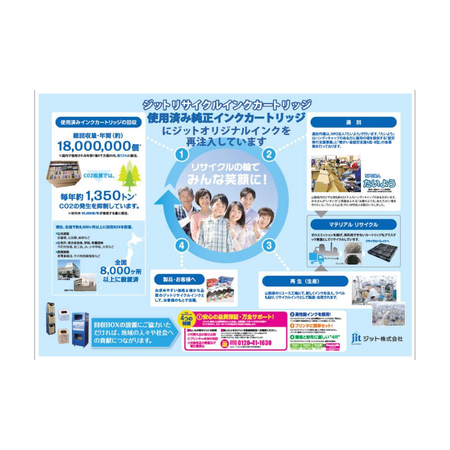 ジット 互換リサイクルインクカートリッジ [ブラザー LC3119-4PK] 4色セット JIT-B31194P | ジット | 06