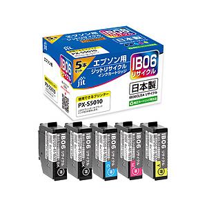 ジット 互換リサイクルインクカートリッジ [エプソン IB06CL5A＋IB06KA]めがね互換 4色パック＋ブラック JIT-EIB065PA 【864】 | ジット