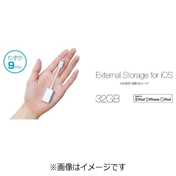 radius(ラディウス) iPad / iPad mini / iPhone / iPod対応　Lightning iOS専用外部ストレージ External Storage for iOS （32GB・シルバー）　AL- 【864】 | radius | 03
