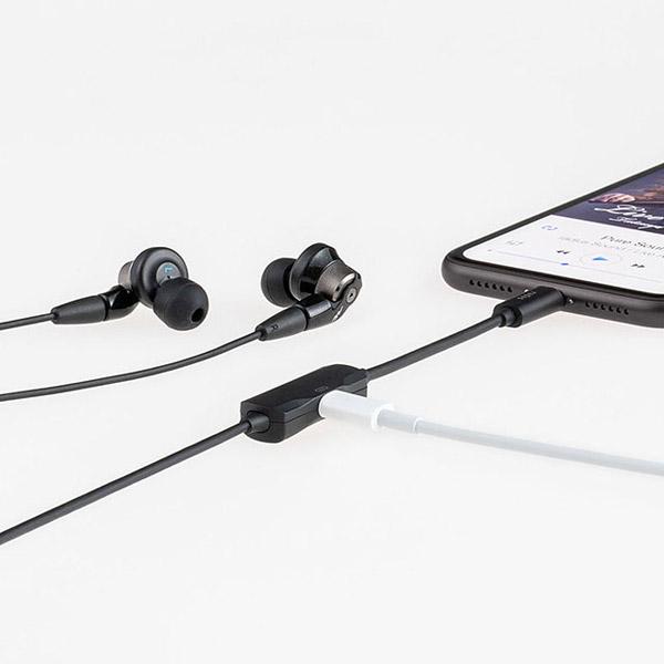 radius(ラディウス) 充電ポート付きiPhone直結型イヤホン用リケーブル MMCX  ブラック HC-M200LK | radius | 02