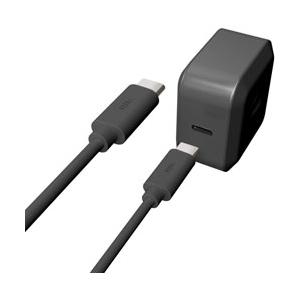 radius(ラディウス) USB-PD対応 USB-C 分離ACアダプター Type-C Cable 1.0m付属 RK-UPA18K ブラック | radius