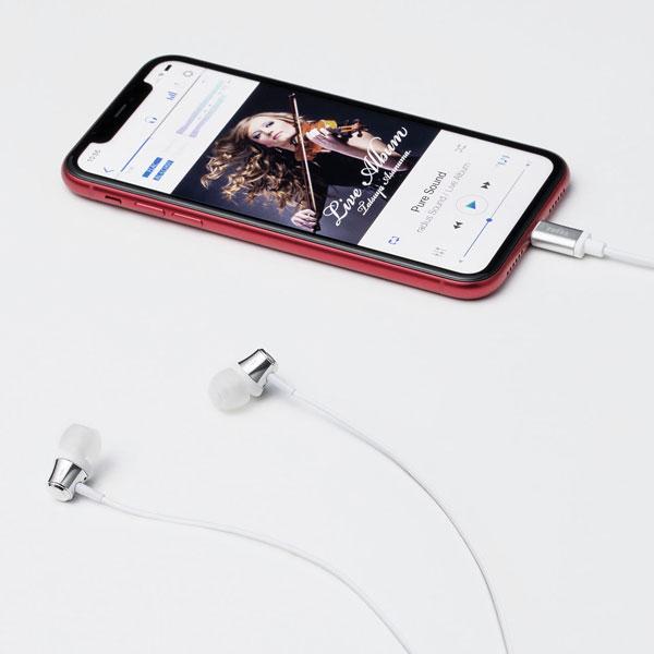 radius(ラディウス) iPhone用 Lightningイヤホン  シルバー HP-NEL11S ［ライトニング端子］ 【sof001】 [振込不可][代引不可] | radius | 02