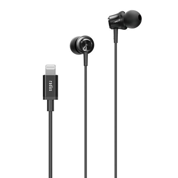 radius(ラディウス) iPhone用 Lightningイヤホン  ブラック HP-NEL11K ［ライトニング端子］ | radius | 01