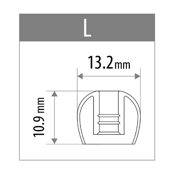 radius(ラディウス) 【スタンダードモデル/クリア】ディープマウントイヤーピース(Lサイズ×3セット)  クリア HP-DME01CL | radius | 02