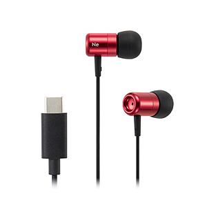 radius(ラディウス) イヤホン カナル型  レッド HP-NEL21CR ［USB］ | radius