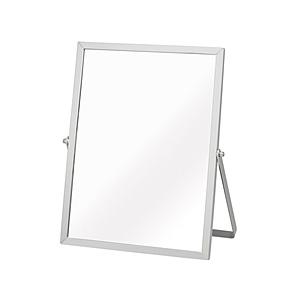 永井興産 アルミフレーム卓上ミラー スクエア（M）SV  シルバー NK-247 | 