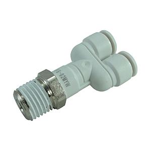 千代田通商 F6-02MYW チヨダ ファイブメイルブランチワイ W(白)6mm・R1/4 | 