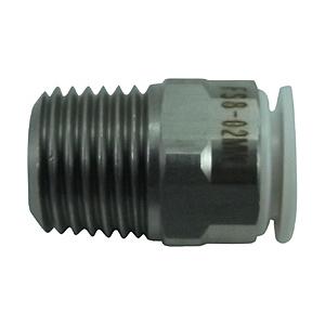 千代田通商 FS8-02MW チヨダ ファイブSUSメイルコネクタ 白 8mm・R1/4 | 