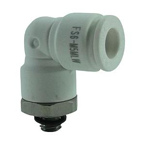 千代田通商 FS6-M5MLW チヨダ ファイブSUSメイルエルボ 白 6mm・M5X0.8 | 