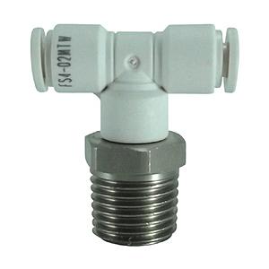 千代田通商 FS4-02MTW チヨダ ファイブSUSメイルブランチティ 白 4mm・R1/4 | 