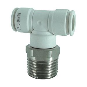 千代田通商 FS10-04MTW チヨダ ファイブSUSメイルブランチティ 白 10mm・R1/2 | 