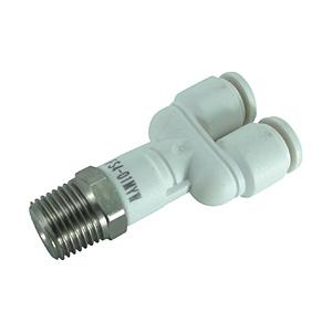 千代田通商 FS4-01MYW チヨダ ファイブSUSメイルブランチワイ 白 4mm・R1/8 | 