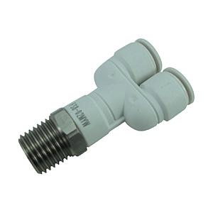 千代田通商 FS8-02MYW チヨダ ファイブSUSメイルブランチワイ 白 8mm・R1/4 | 