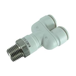 千代田通商 FS10-02MYW チヨダ ファイブSUSメイルブランチワイ 白 10mm・R1/4 | 