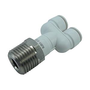 千代田通商 FS10-04MYW チヨダ ファイブSUSメイルブランチワイ 白 10mm・R1/2 | 