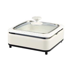 アビテラックス アビテラックス ナノセラミック角型ホットプレート AHPS23-W    ［プレート2枚］ | 