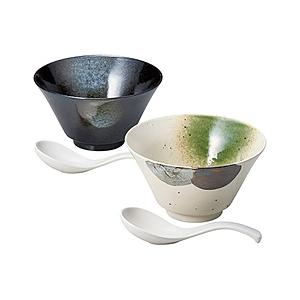 M-mode インスタントの袋麺一杯分がちょうど入る 「インスタン丼」 ラーメン丼 ペアセット （2個入り） 窯変 | 
