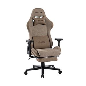 ルームワークス VES-S1FTBR ゲーミングチェア [W720ｘD720ｘH1205〜1275mm] VESTEX S1FTシリーズ(フットレスト付き) ブラウン | 
