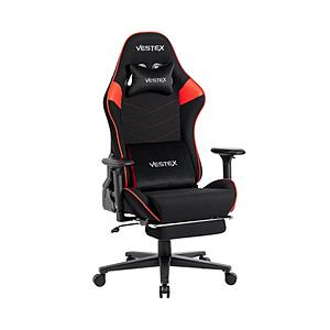 ルームワークス VES-S2FTRD ゲーミングチェア [W720ｘD720ｘH1205〜1275mm] VESTEX S2FTシリーズ(フットレスト付き) レッド | 