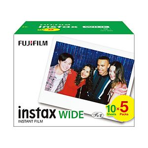 FUJIFILM フジフイルム グランドセール インスタントカラーフィルム instax 5パック 10枚入×5 期間限定お試し価格 WIDE